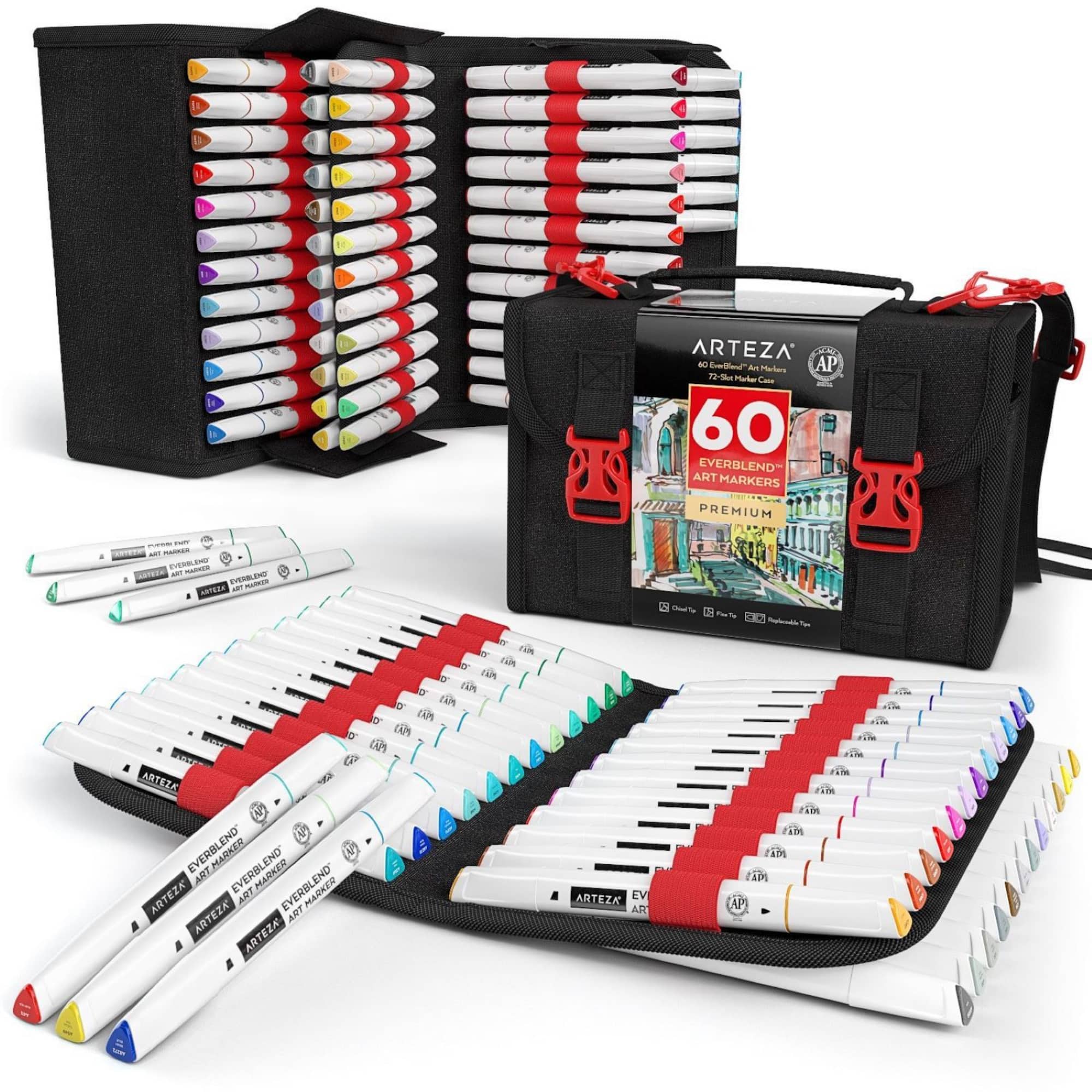 Arteza® 60 Color EverBlend™ Ultra Dual Tip Art Marker Set